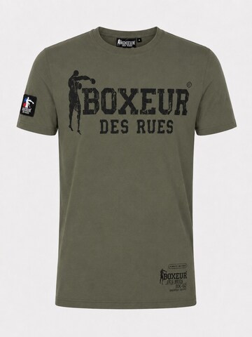 Boxeur des Rues Shirt 'Herren T-Shirt 3er-Pack Boxeur des Rues Slim Fit: Schwarz, Weißes Logo + Oliv, Schwarzes Logo + Türkis, Schwarzes Logo'‌‌‌‌‌ in Mischfarben