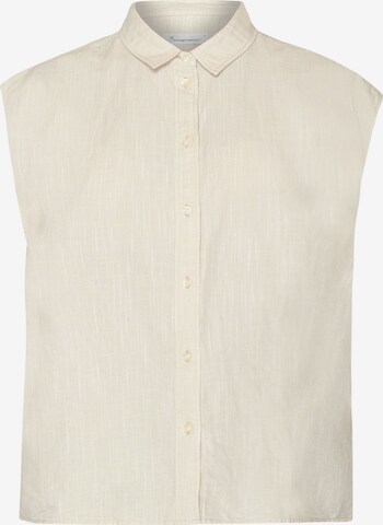 KnowledgeCotton Apparel Blouse in Beige: front