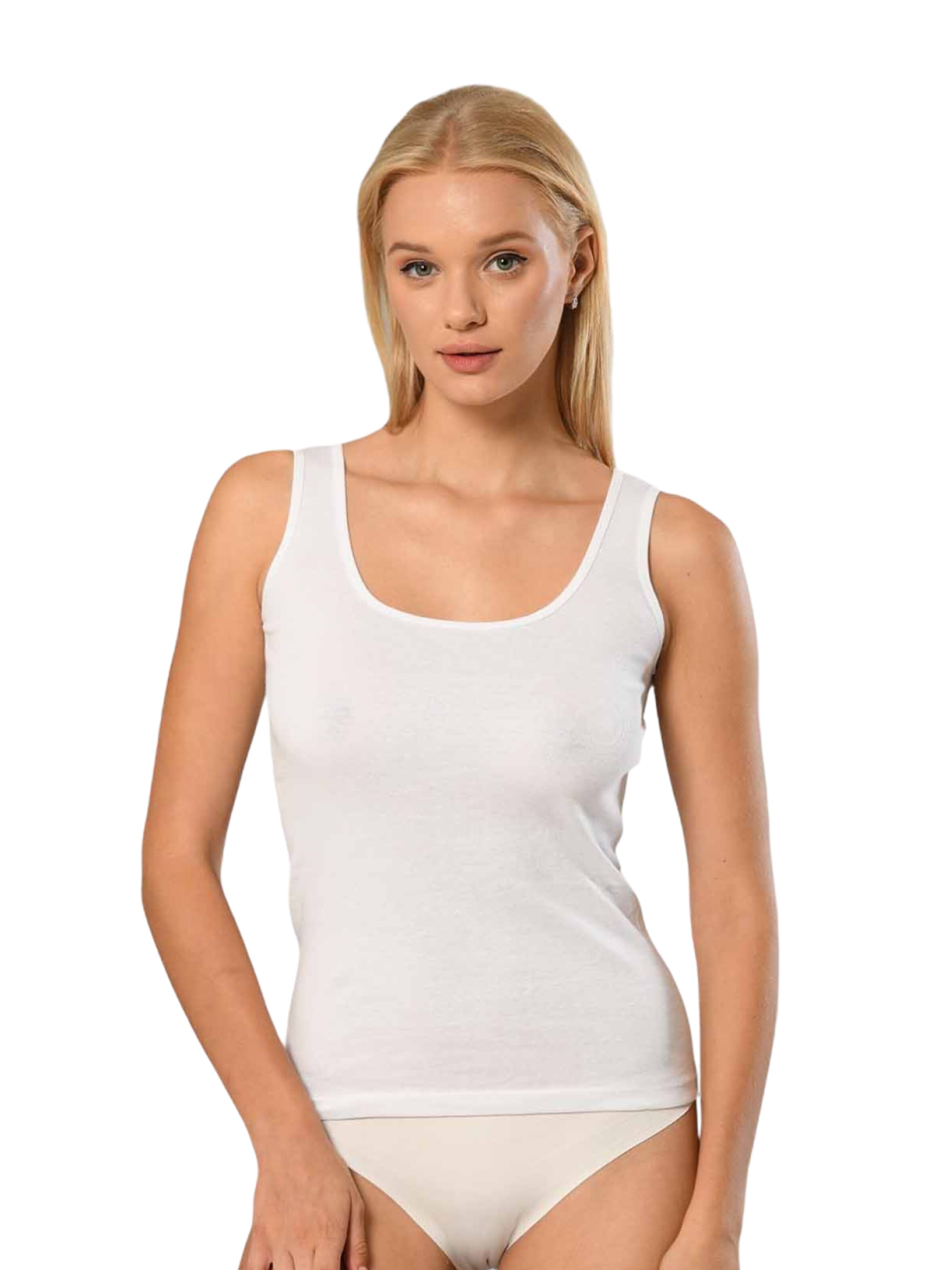 Erdem Onderhemd in Wit: voorkant