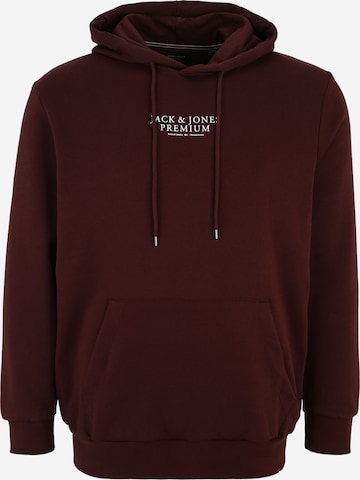 Sweat-shirt 'BLU ARCHIE' Jack & Jones Plus en marron : devant