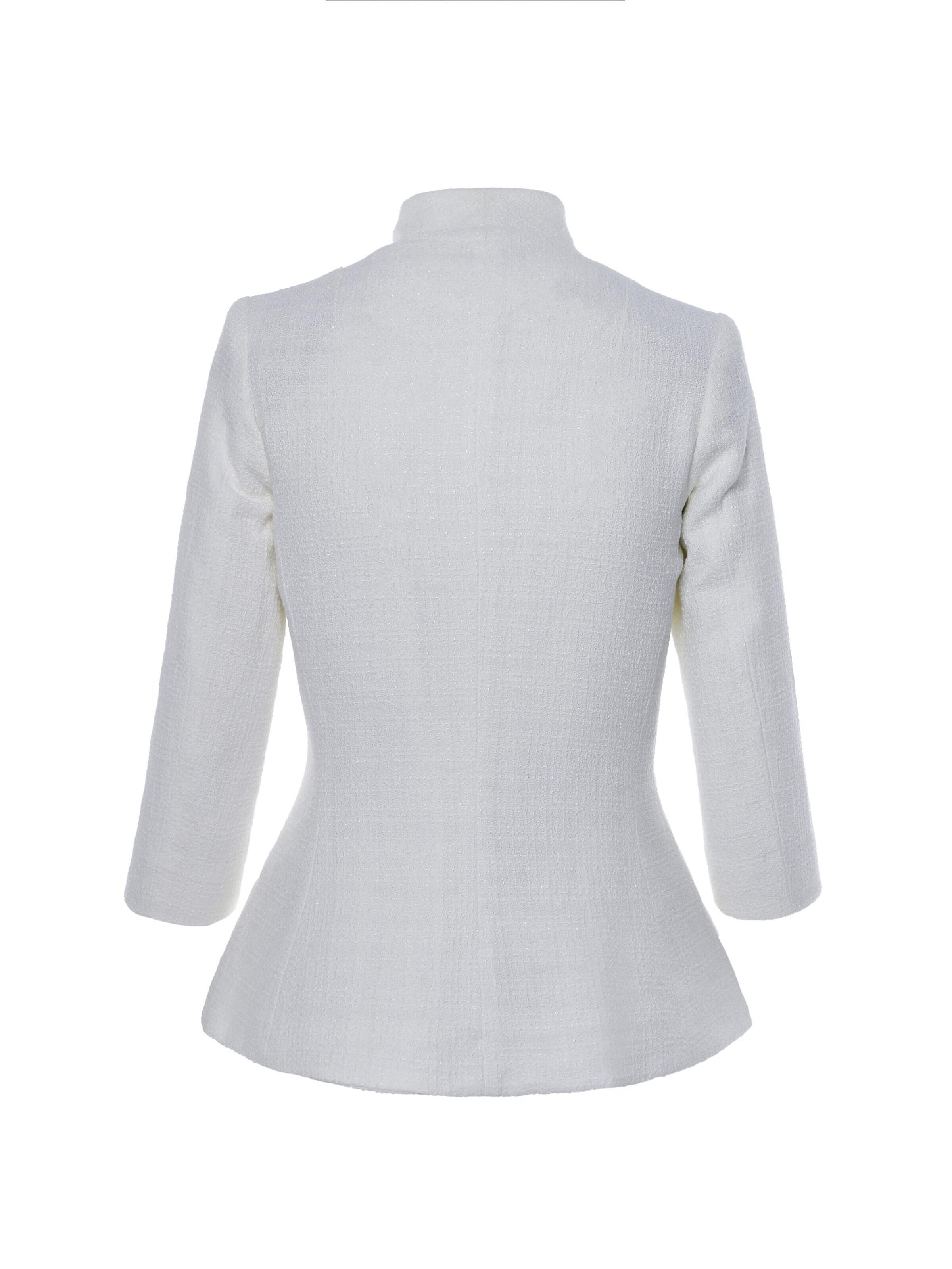 Sacou 'Structured Boucle Blazer' de la AVENUE N°29 pe alb