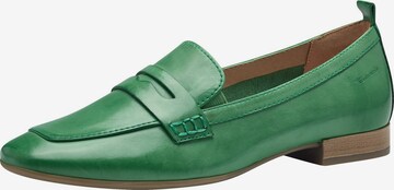 TAMARIS Classic Flats in Green: front