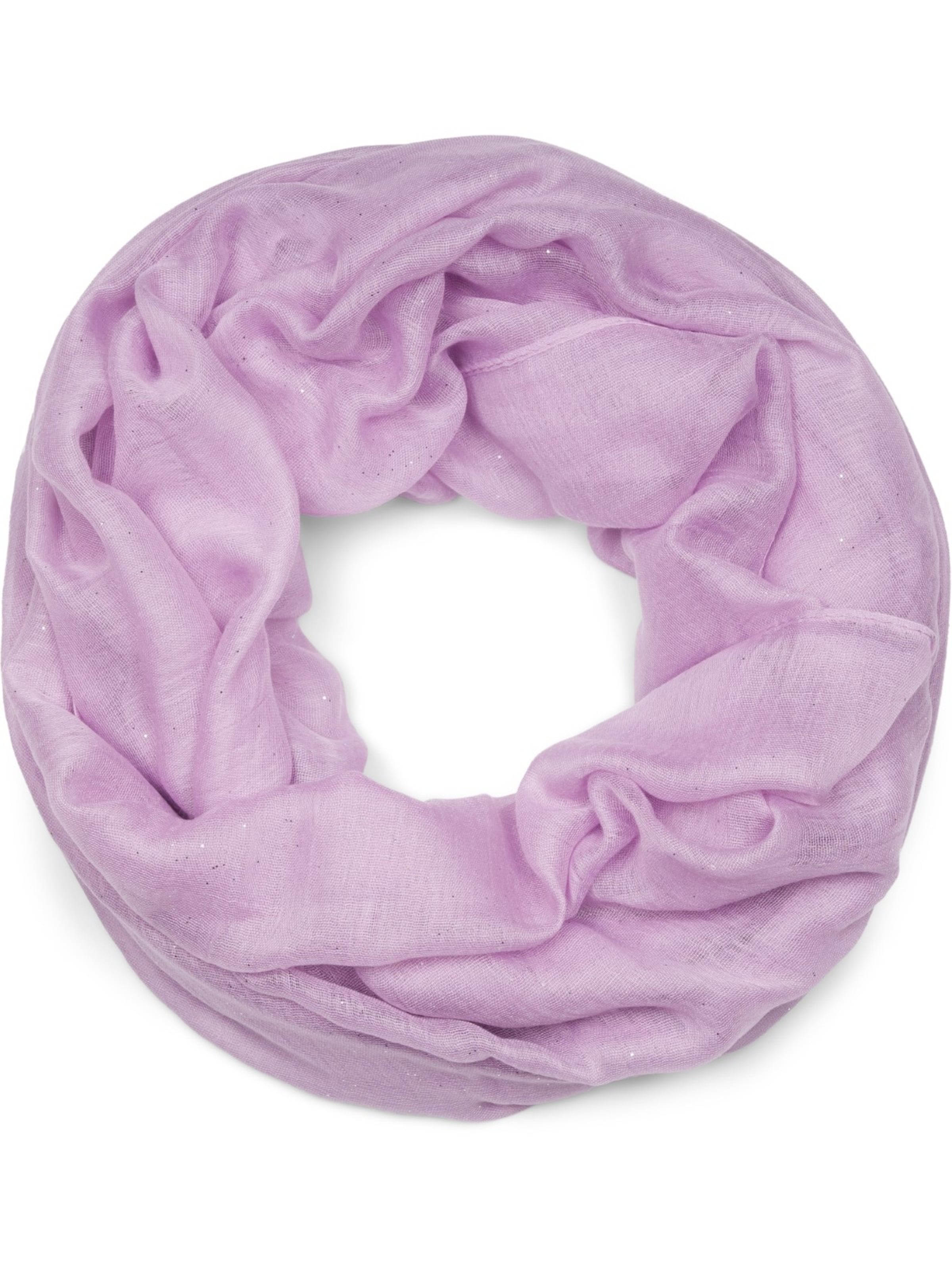 styleBREAKER Loop scarf 'Loop mit Glitzer unifarben' in Purple: front