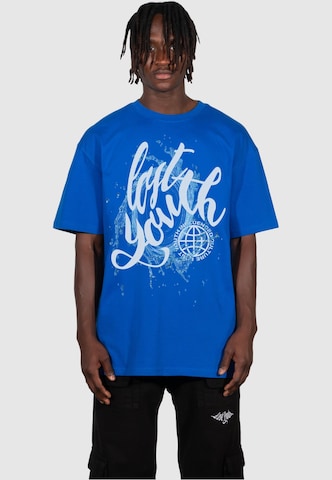 T-Shirt Lost Youth en bleu : devant