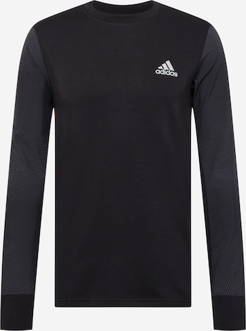 ADIDAS PERFORMANCE Športna majica 'Fast' | črna barva: sprednja stran