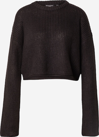 BRAVE SOUL Sweater in Black: front