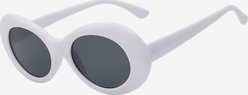VEYREY Okulary przeciwsłoneczne 'VeyRey Sonnenbrille Cobain Oválné Grau gläser Schwarz' w kolorze biały: przód