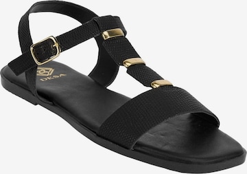 Desa Sandals 'Sandalen' in Black: front