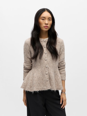 Geacă tricotată 'OBJSAGGIA' de la OBJECT pe bej: față