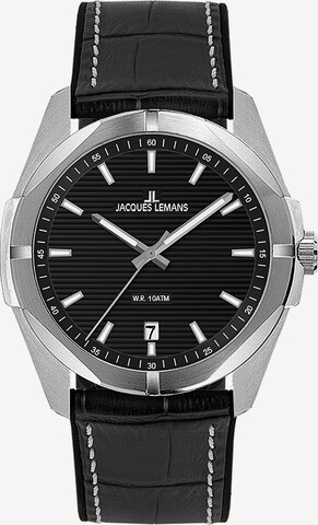 Jacques Lemans Uhr in Schwarz: predná strana