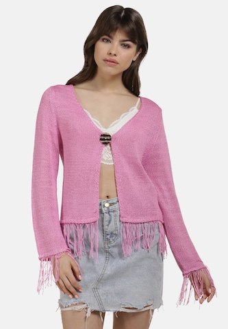 Cardigan MYMO en rose : devant