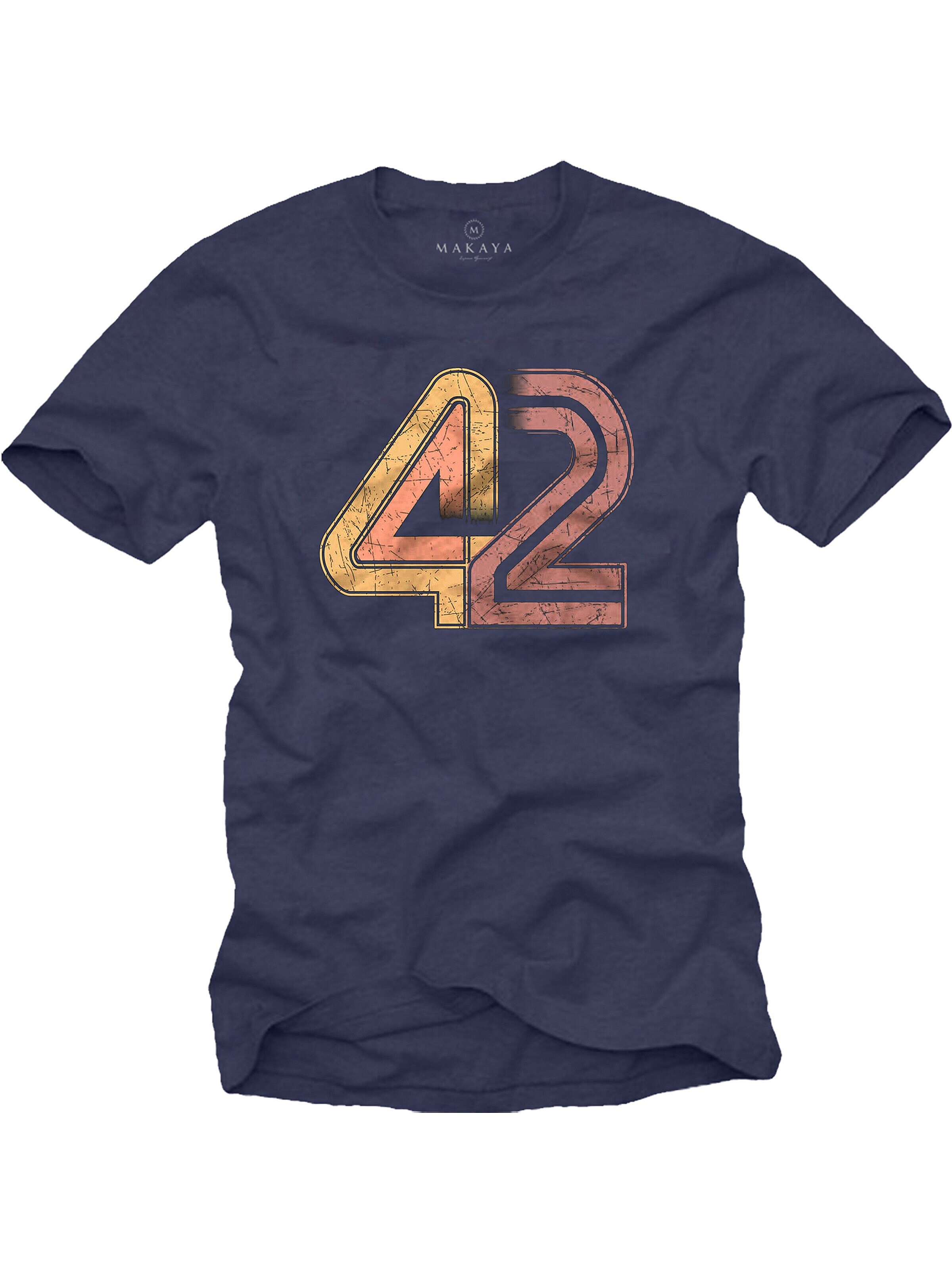 MAKAYA Shirt '42 The Answer'‌‌‌‌‌‌‌‌‌ in Blau: Vorderseite