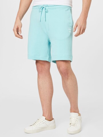 BOSS Normalny krój Spodnie 'Sewalk' w kolorze niebieski: przód