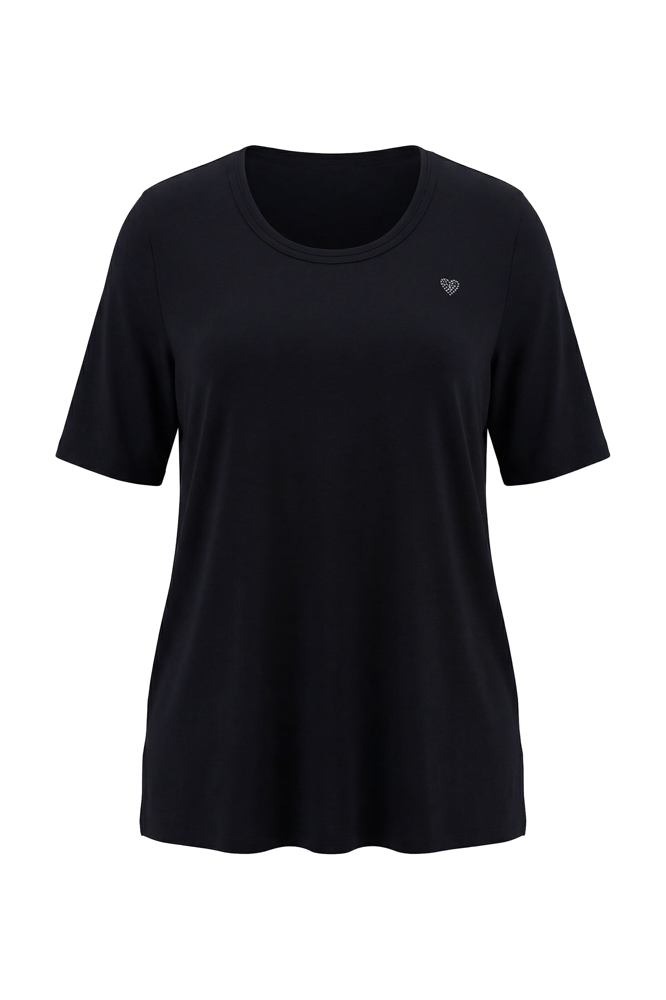 Ulla Popken Shirt in Schwarz: Vorderseite