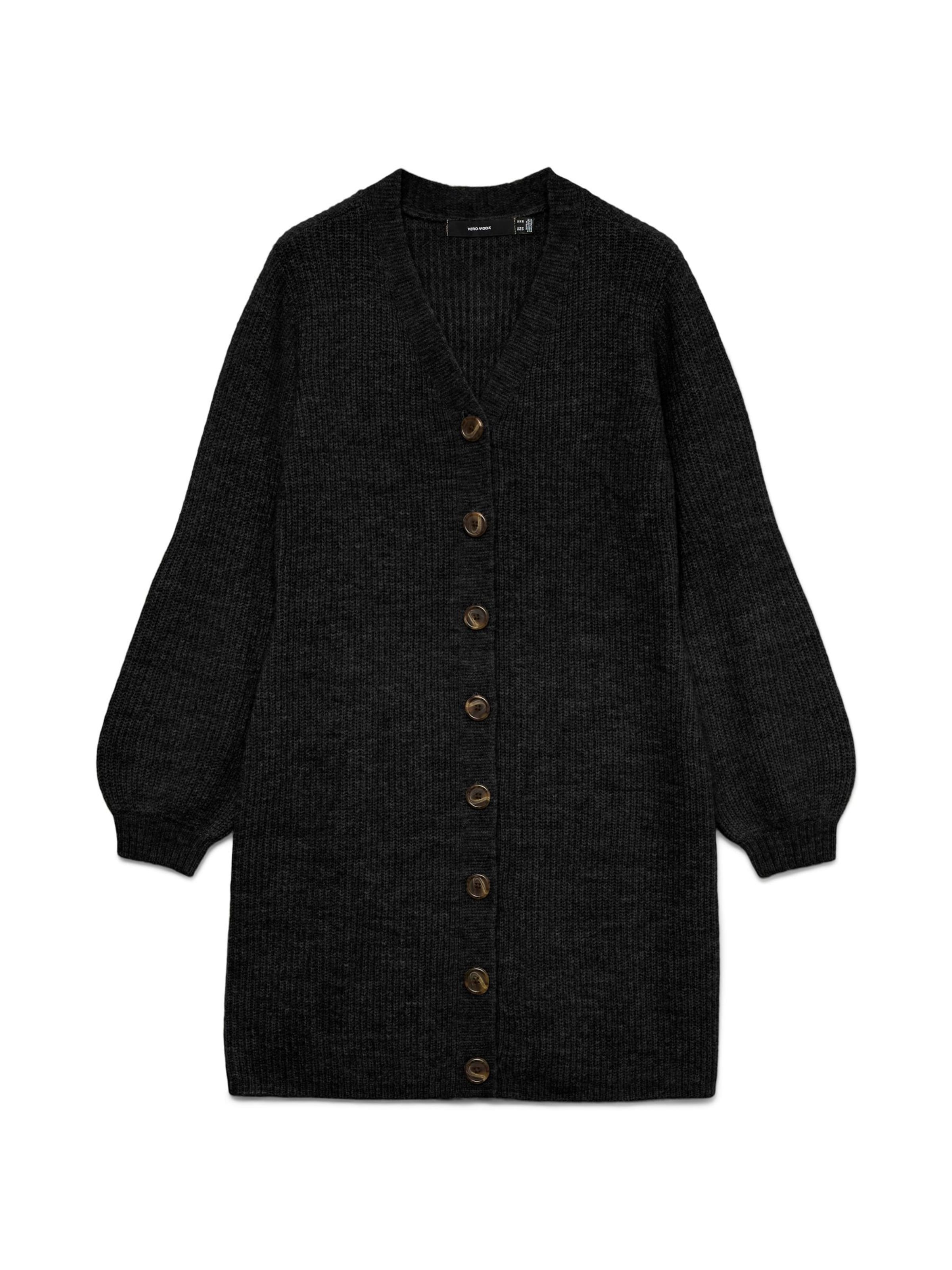 Robes en maille VERO MODA en noir : devant