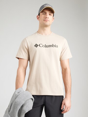 COLUMBIA Funkční tričko 'CSC' – hnědá: přední strana