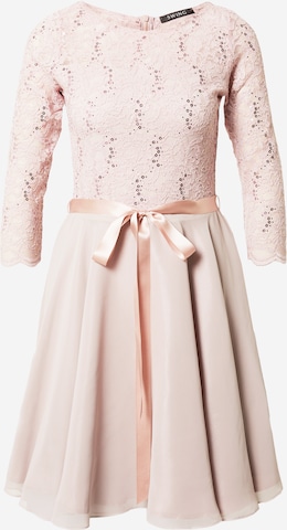 Robe de cocktail SWING en rose : devant