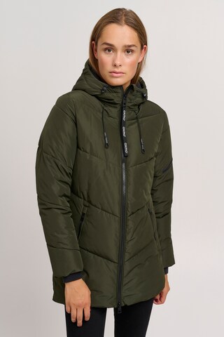 Oxmo Winter Coat 'Junchen' in Green: front