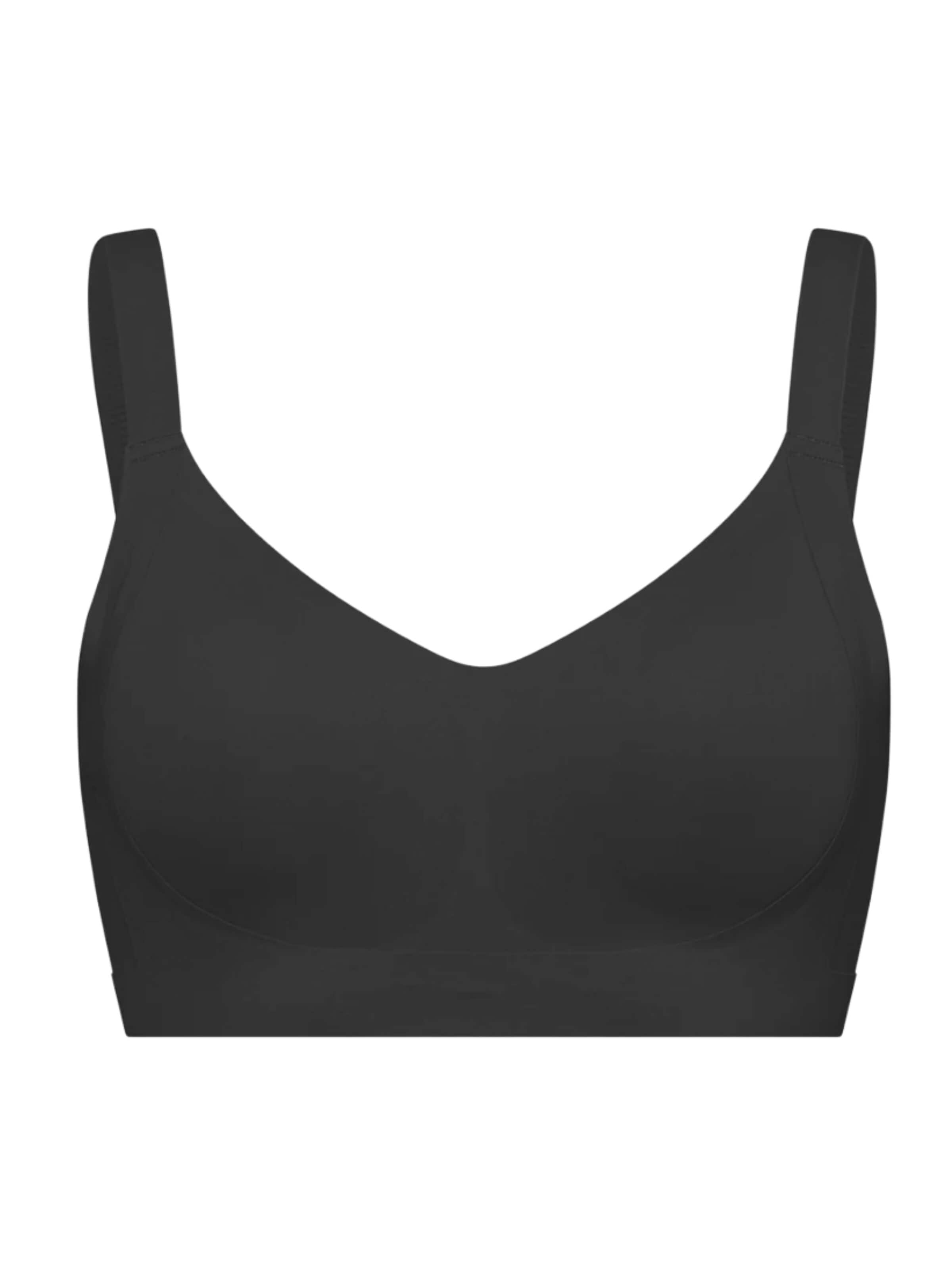 cfab (formerly creamy fabrics) Bra 'Seamless Compact Push-Up BH' in Black: front