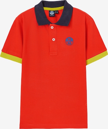 North Sails Colour Block Poloshirt in Rot: predná strana