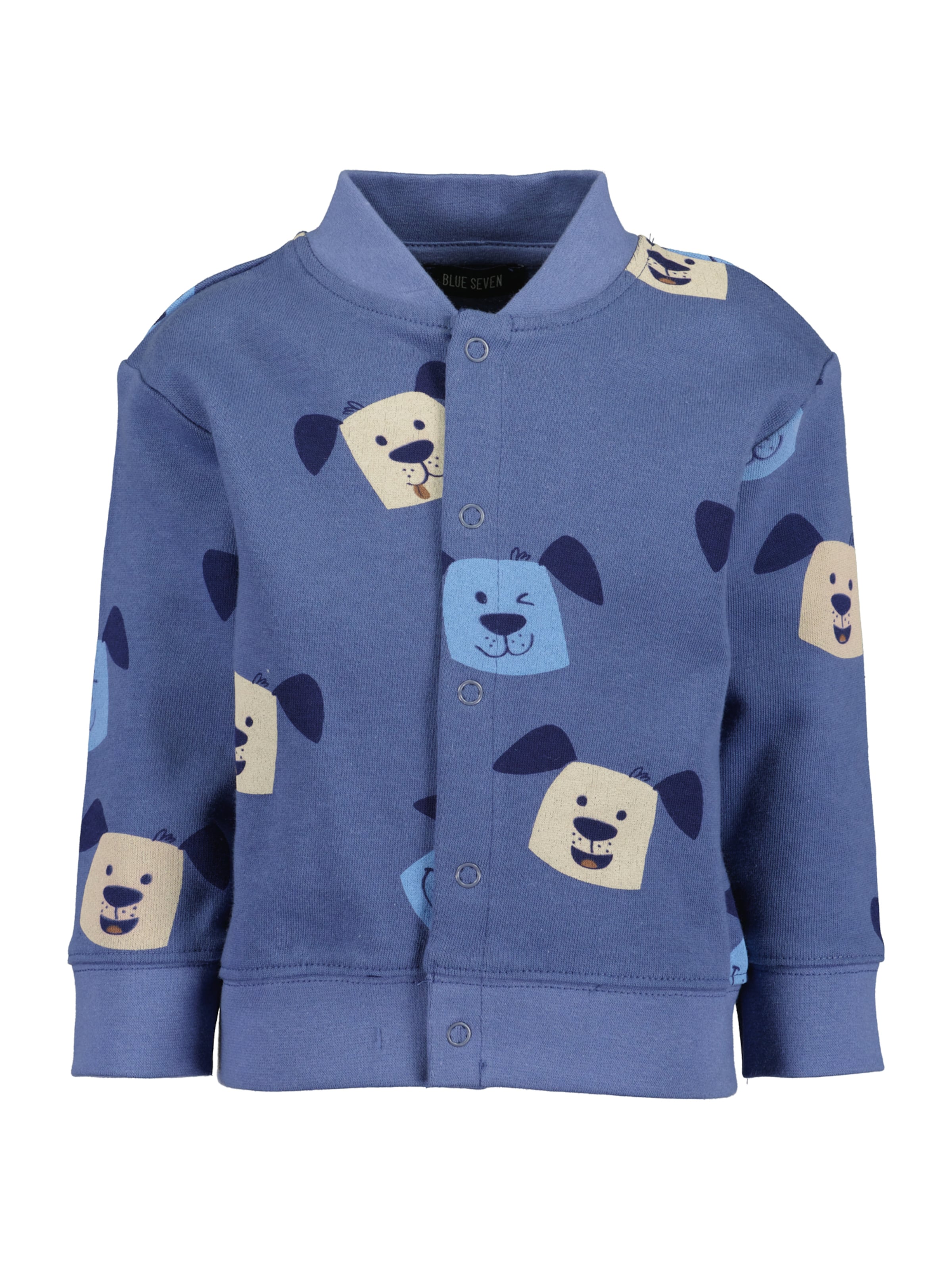 BLUE SEVEN Кофта на молнии в Синий: спереди