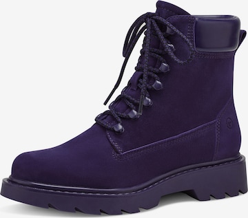 TAMARIS Lace-Up Ankle Boots in Purple: front