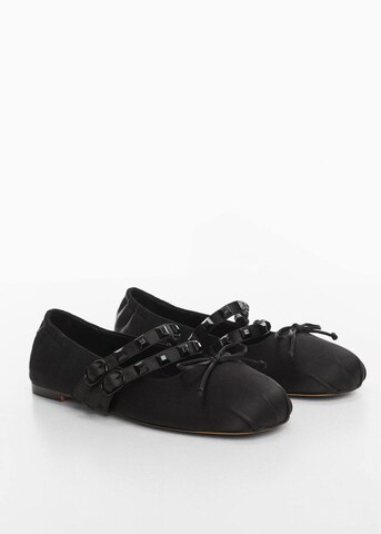 MANGO Ballet Flats with Strap 'arne' in Black