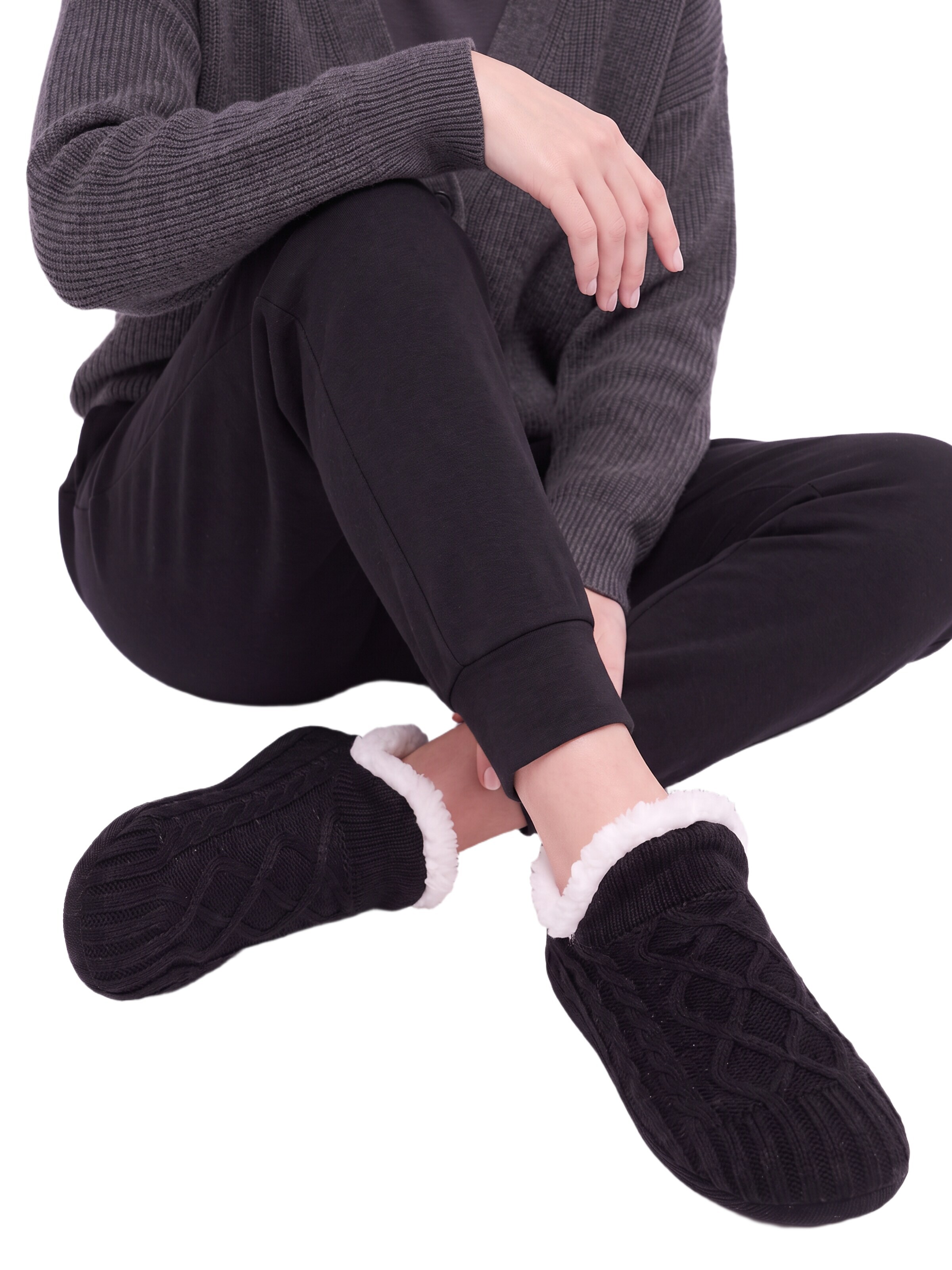BONVERANO Ankle Socks in Grey