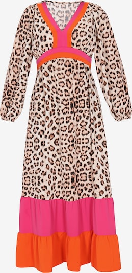 Suknelė iš NAEMI, spalva – kapučino spalva / oranžinė / rožinė / juoda, Prekių apžvalga