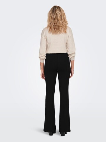 évasé Pantalon 'FIONA' ONLY en noir