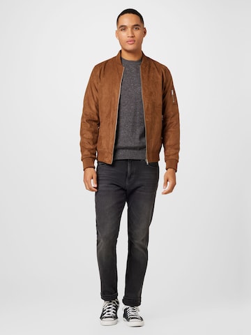 Veste mi-saison 'ROCKY' JACK & JONES en marron