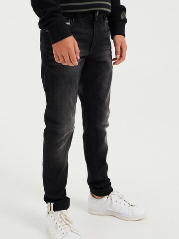 WE Fashion Slimfit Jeans in Schwarz