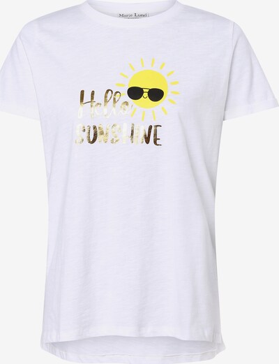 Marie Lund T-shirt en citron / or / noir / blanc, Vue avec produit