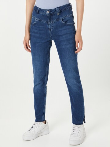 COMMA Slimfit Jeans in Blauw: voorkant