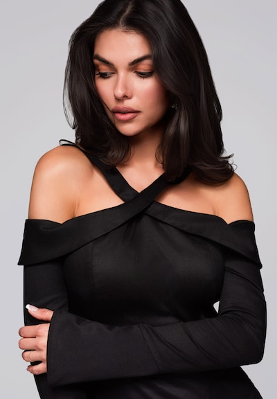 Ombre Robe de soirée en noir, Vue avec produit