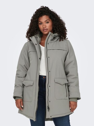 Manteau mi-saison 'Maastricht' ONLY Carmakoma en gris : devant