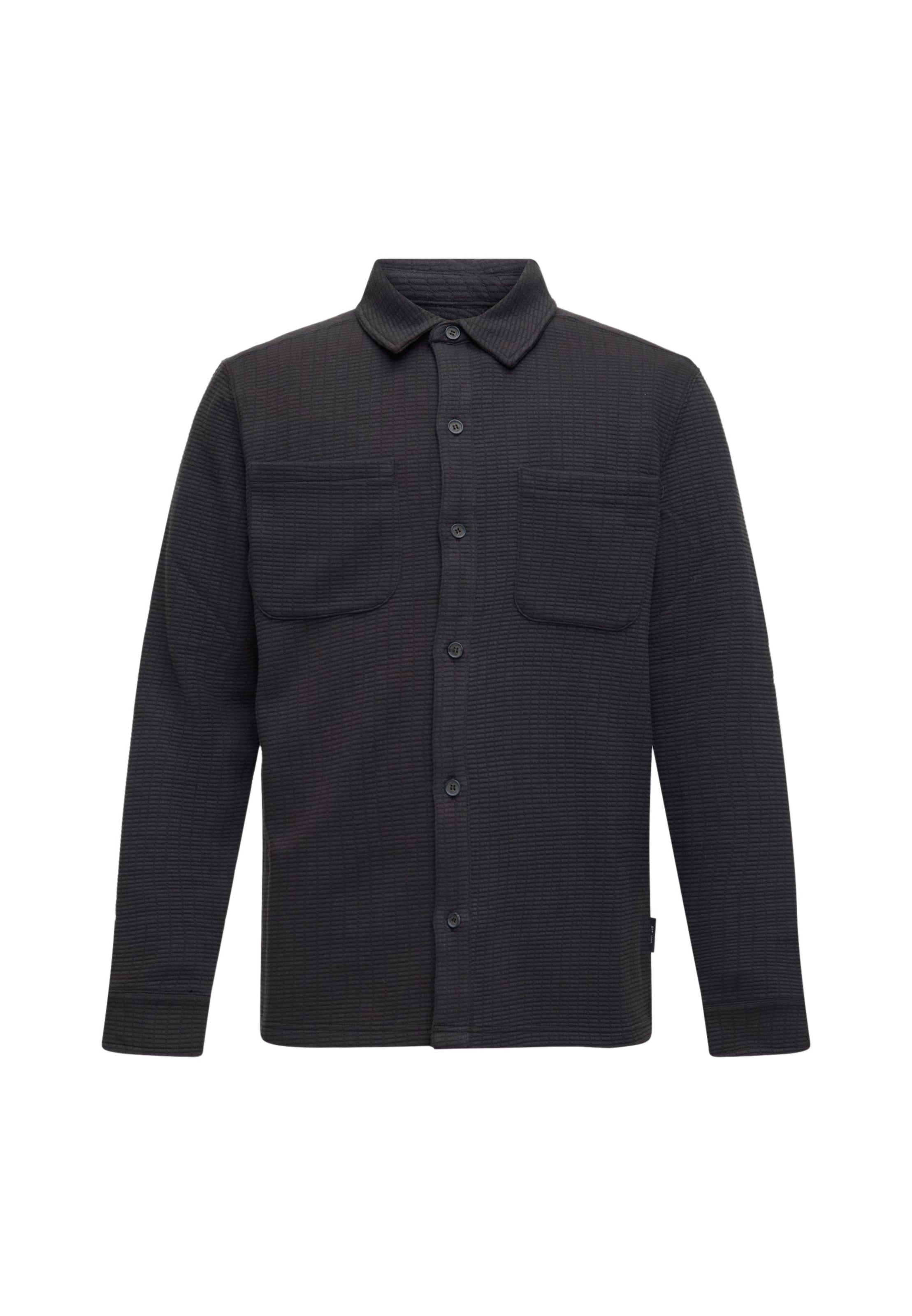 INDICODE JEANS - Sudadera con cremallera 'Arkven' en negro: frente