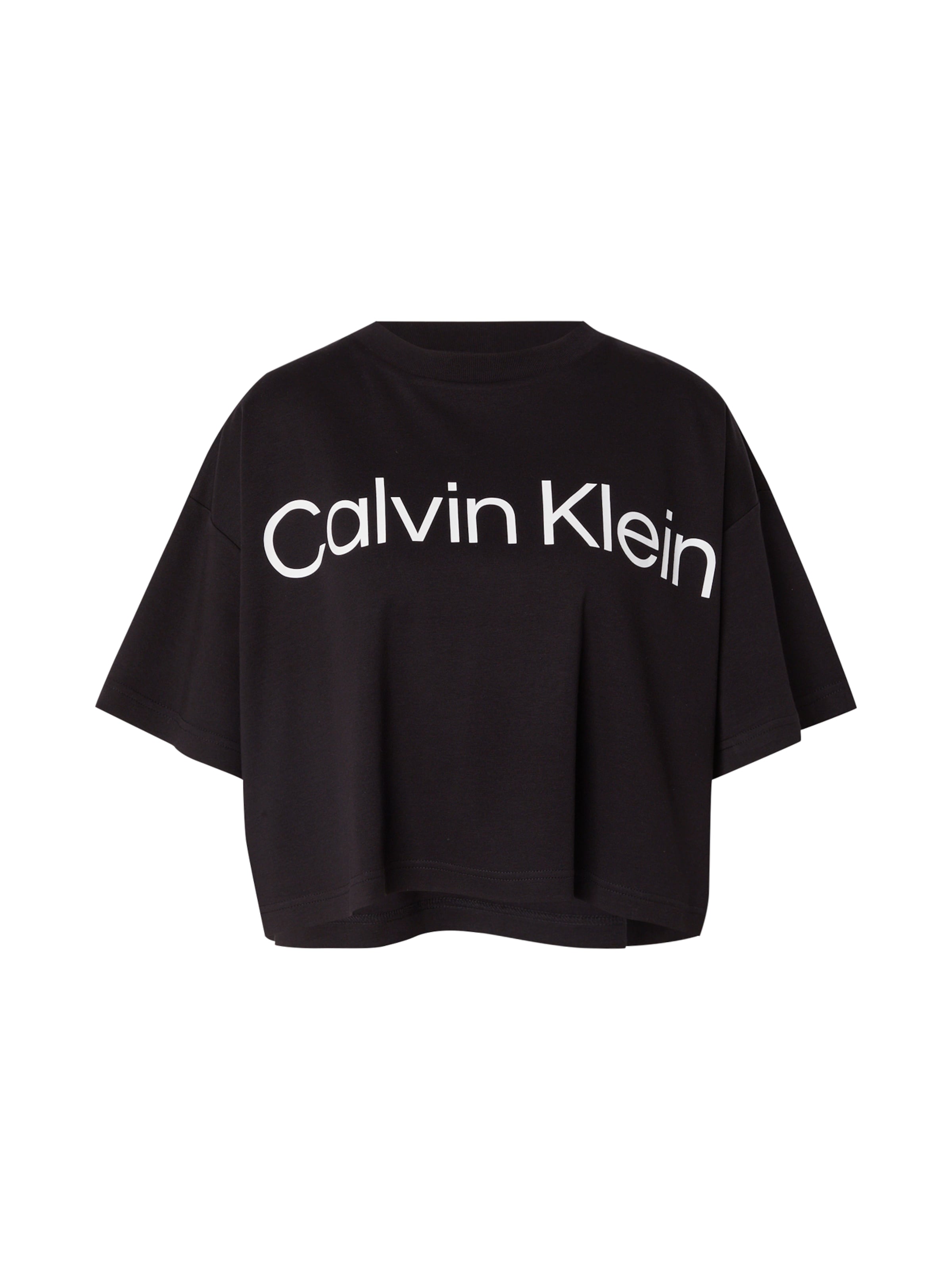 T-shirt oversize Calvin Klein en noir : devant