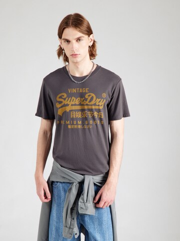 pelēks Superdry T-Krekls: no priekšpuses