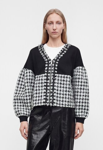 Karl Lagerfeld - Casaco em moletão em preto: frente