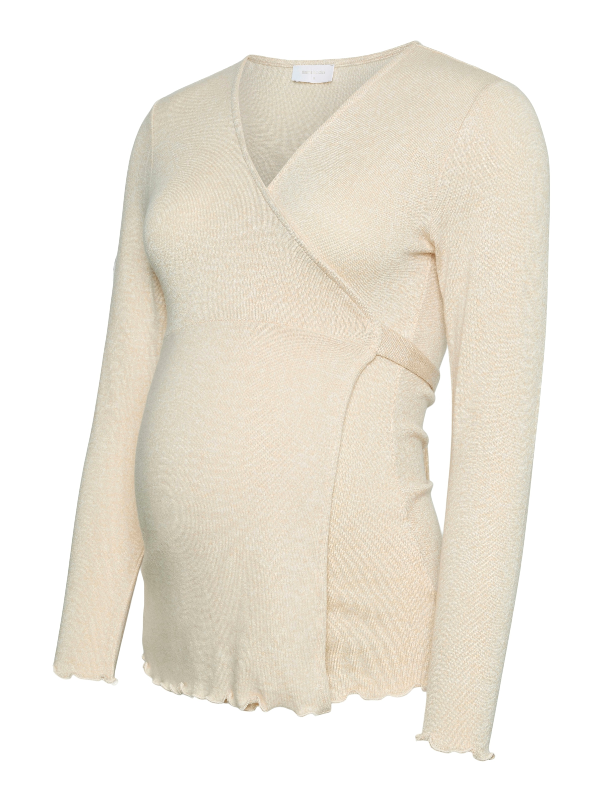 Maglietta 'MLAnisette Tess' di MAMALICIOUS in beige: frontale