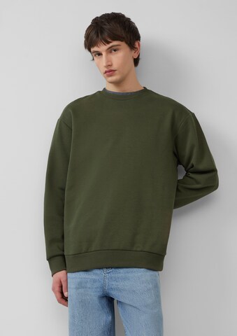 Sweat-shirt QS en vert : devant