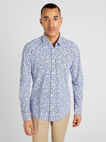 BOSS Slim fit Button Up Shirt 'P-Roan' in Blue: front