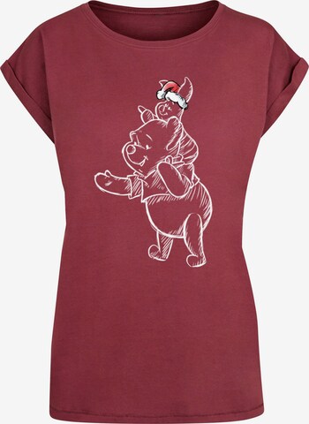 ABSOLUTE CULT Shirt 'Winnie The Pooh - Piglet Christmas' in Red: front