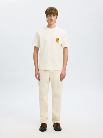 SELECTED - Camiseta en beige