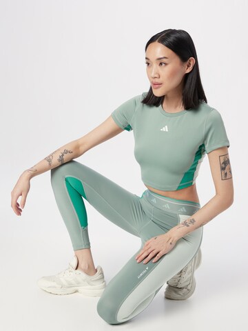 ADIDAS PERFORMANCE Funkcionalna majica | zelena barva