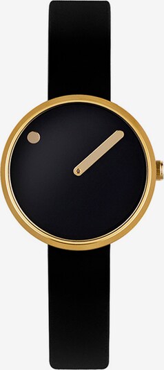 Picto Uhr in gold / schwarz, Produktansicht