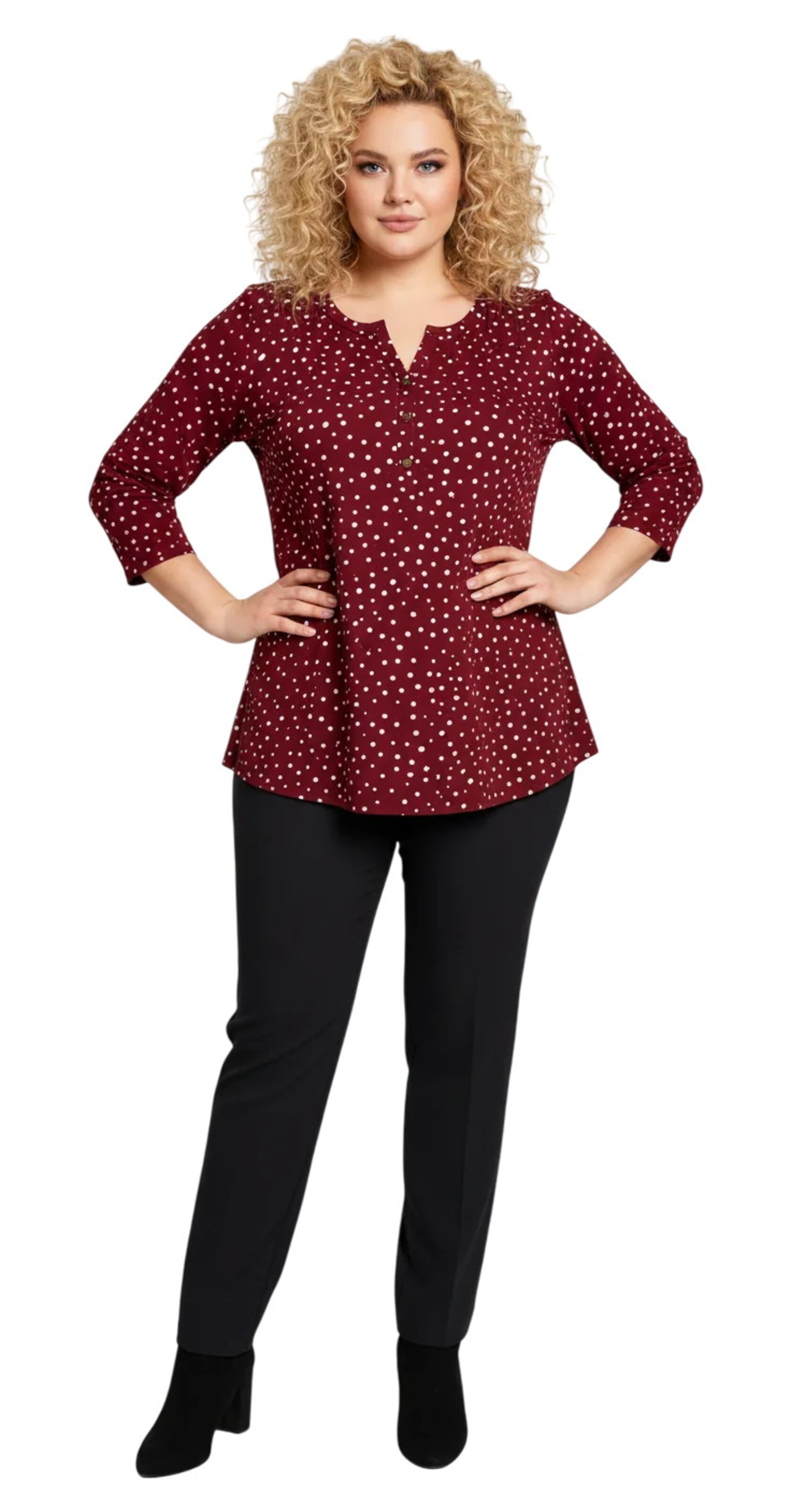 Shape Of You Bluse in Rot