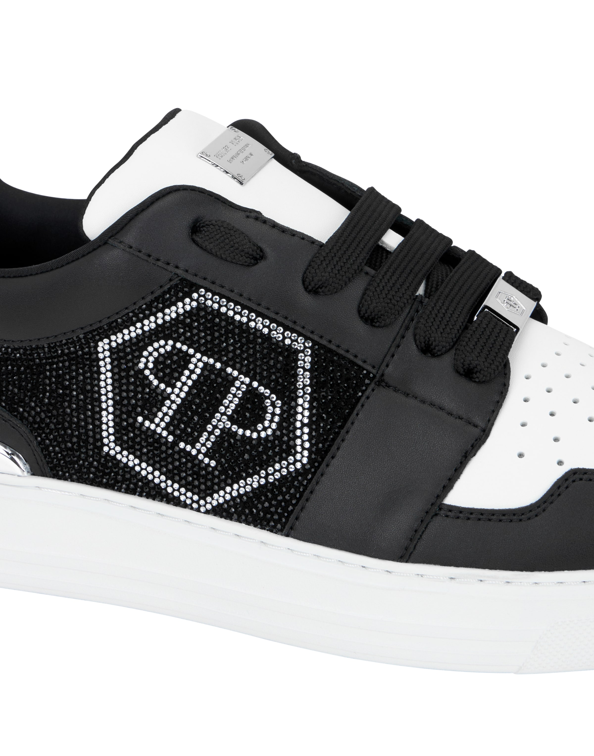 Philipp Plein Sneakers laag 'Hexagon' in Zwart