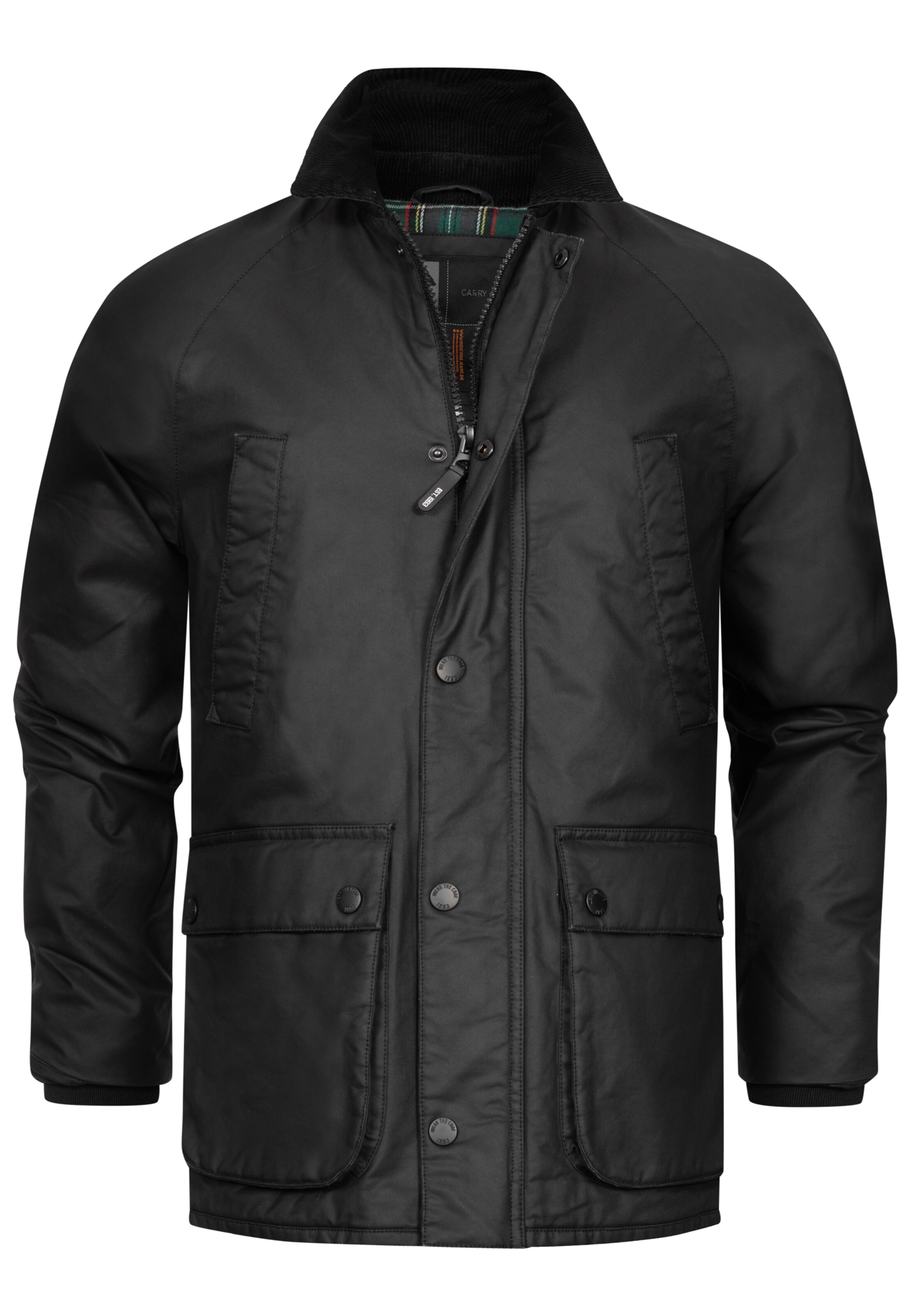 INDICODE JEANS Tussenjas ' Filmen ' in Zwart: voorkant